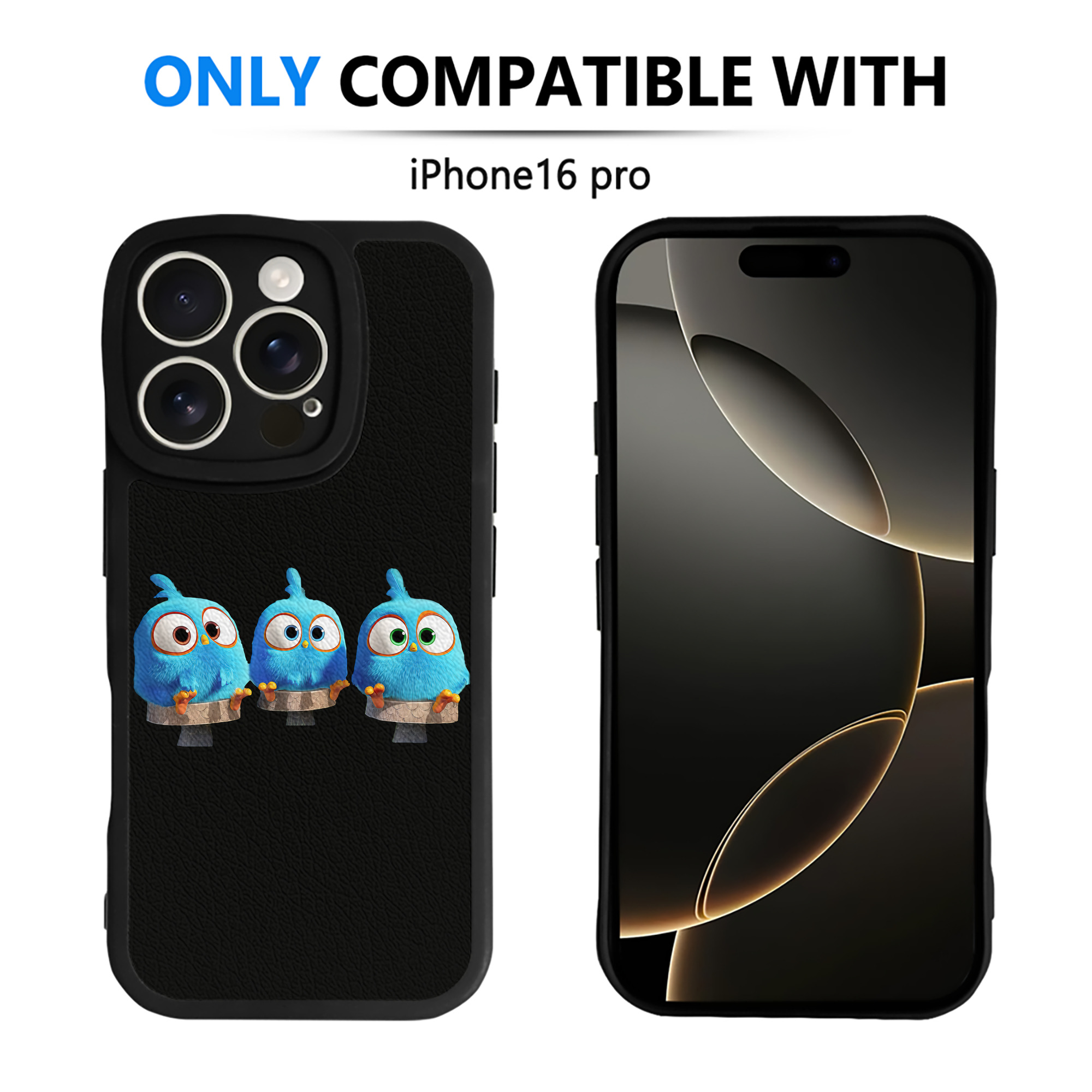 （画像用） Angry Birds アングリーバード 【iPhone 16シリーズ対応】シリコンスマホケース（レザー調） 材質：シリコン